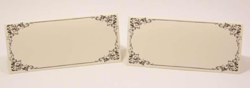 Eight Vintage Brass Table Place Card Holders With 20 Free Standing Name Cards