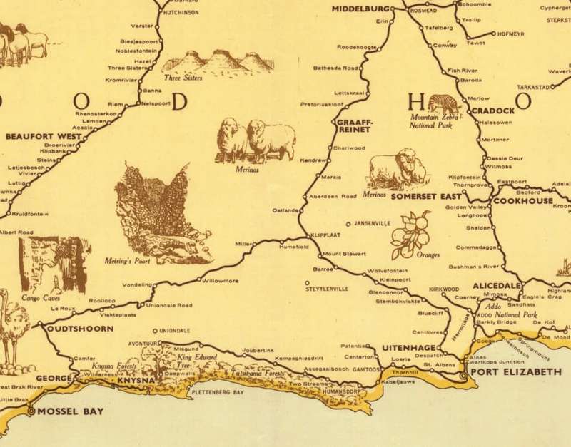 Vintage Railways Map of South Africa 1946 1 x Map Digital Download
