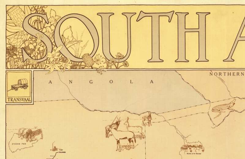 Vintage Railways Map of South Africa 1946 1 x Map Digital Download
