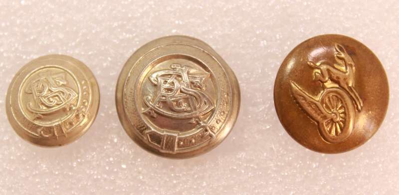 3 x SA Railways Uniform Buttons
