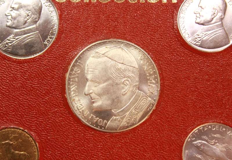 Vatican Souvenir Collection 1980, Paulus VI & Pope Ioannes Paulus II, Coins and Stamps Uncirculated