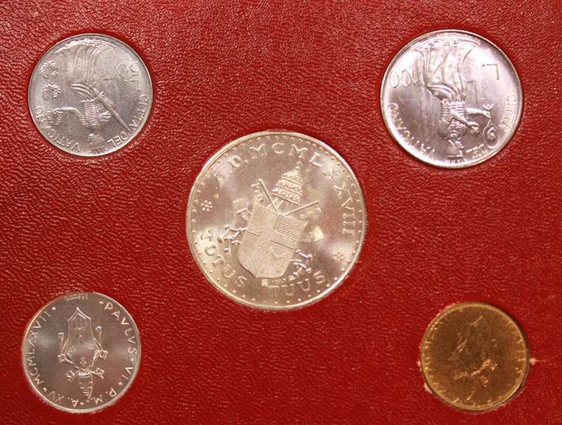 Vatican Souvenir Collection 1980, Paulus VI & Pope Ioannes Paulus II, Coins and Stamps Uncirculated