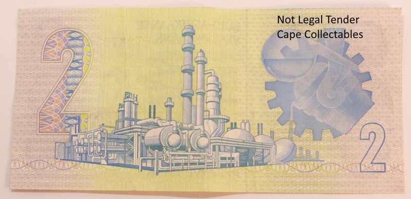 South Africa 2 Rand Bank Note 1984 de Kock Circulated EF