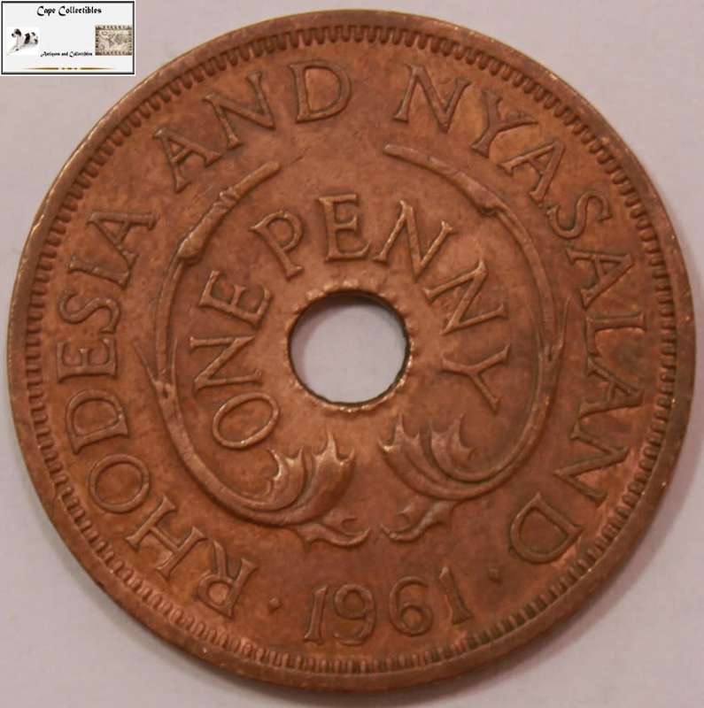 Rhodesia and Nyasaland 1961 1 Penny Circulated