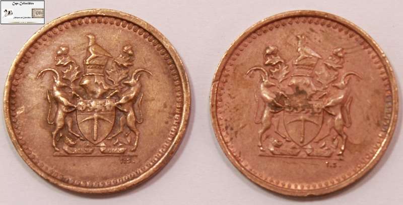 Rhodesia 1 Cent Coin 2 x 1970 (Two Coins) Circulated