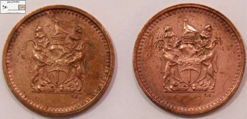 Rhodesia 1 Cent Coin 2 x 1970 (Two Coins) Circulated