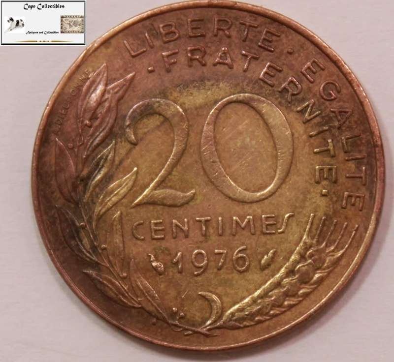 France 20 Centimes 1976 Coin Circulated