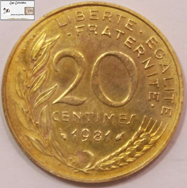 France 20 Centimes 1981 Coin Circulated