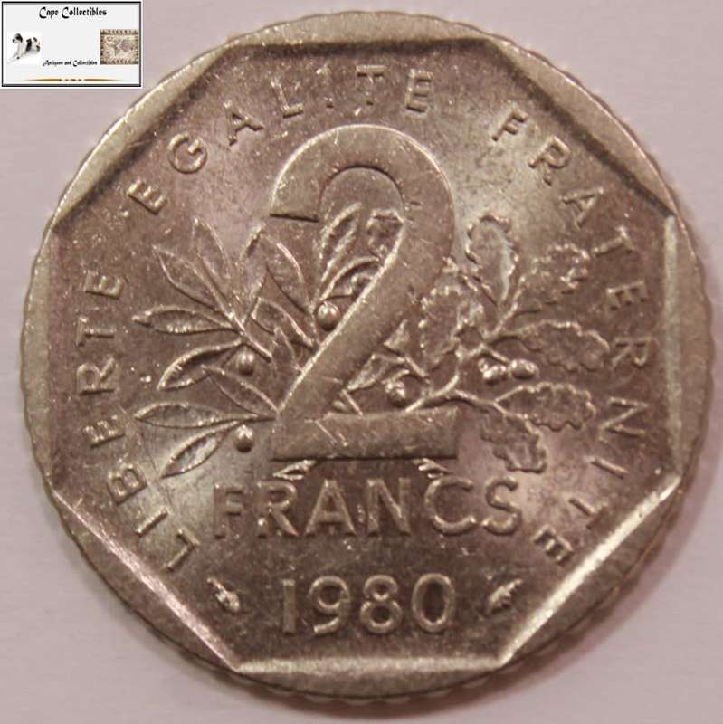 France 2 Francs 1980 Coin Circulated