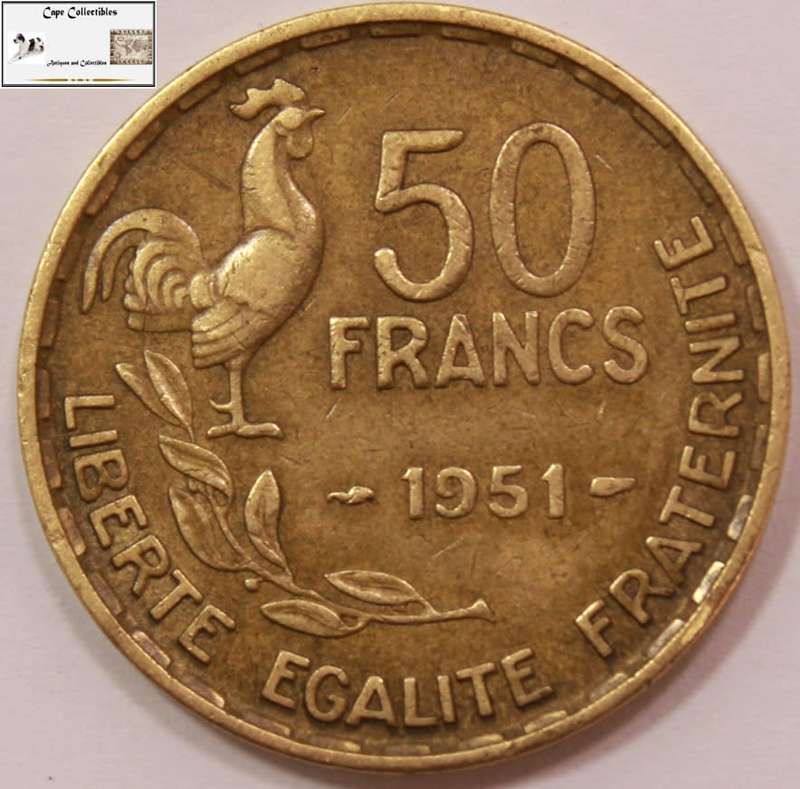 France 50 Francs 1951 Coin Circulated