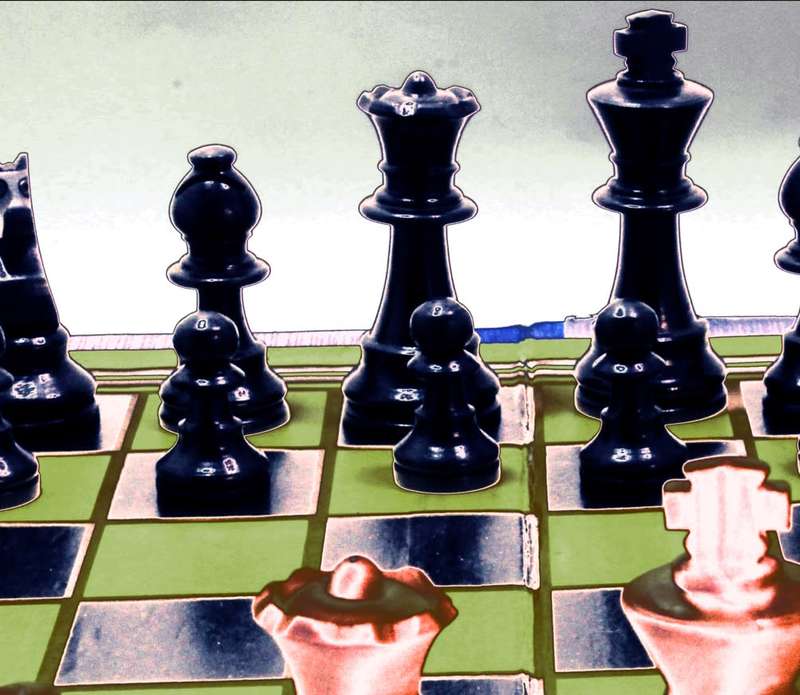 `Chess Board with Pieces Abstract` Original Digital Download Stock Photo