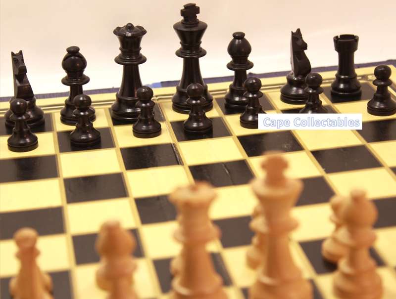 `Chess Board with Pieces Black King and Queen` Original Digital Download Stock Photo