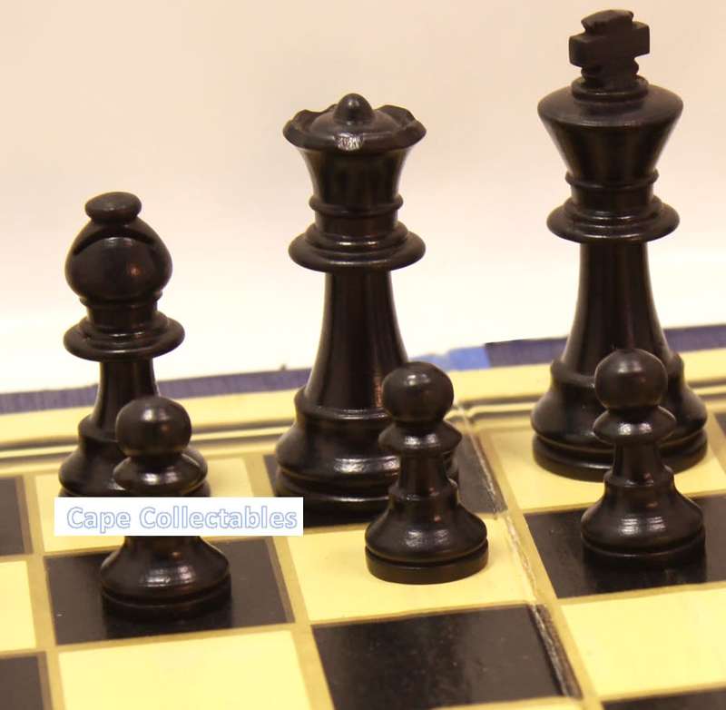 `Chess Board with Pieces Black King and Queen` Original Digital Download Stock Photo