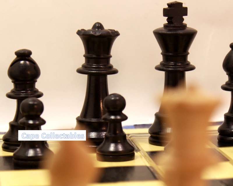 `Chess Board with Pieces Black King and Queen Behind Pawns` Original Digital Download Stock Photo
