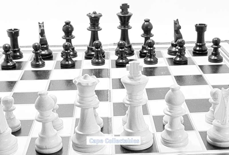 `Chess Board with Pieces, Two Tone Colour Scheme` Original Digital Download Stock Photo