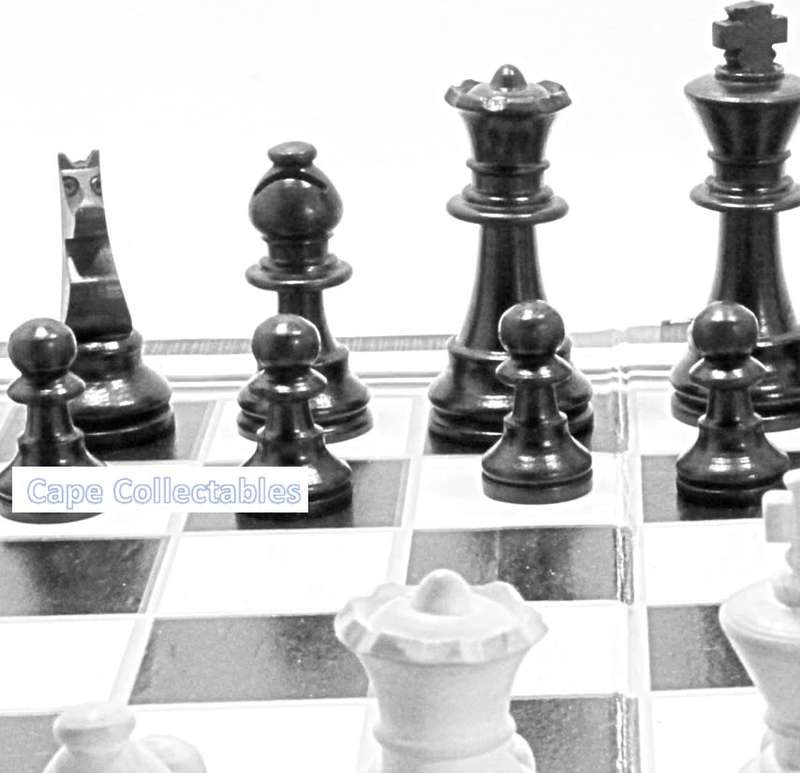 `Chess Board with Pieces, Two Tone Colour Scheme` Original Digital Download Stock Photo
