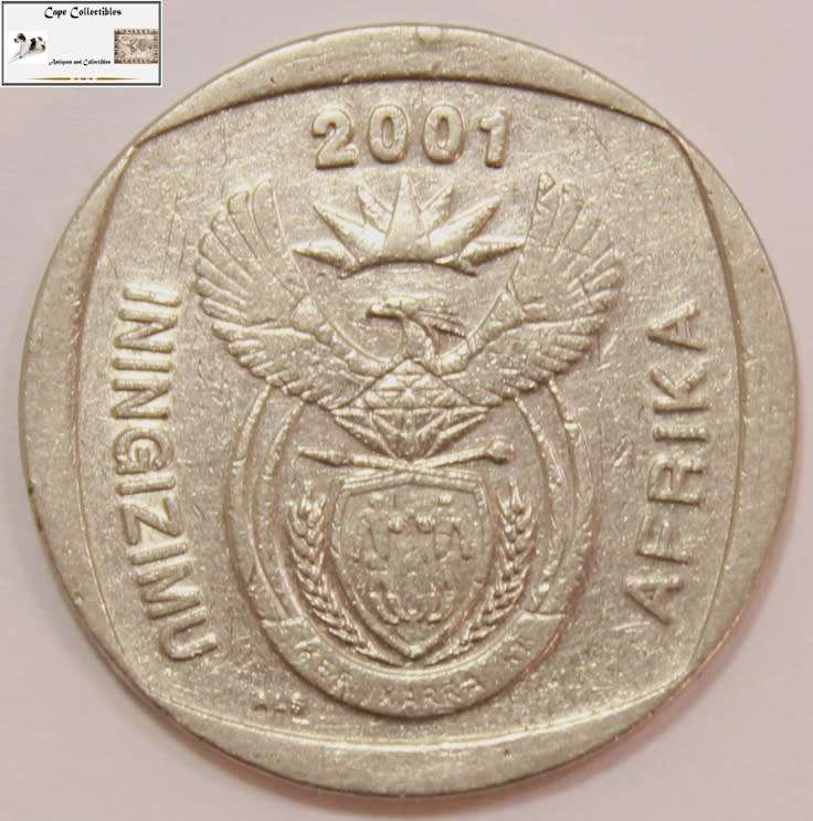 South Africa 5 Rand Coin 2001 Iningizimu Afrika Circulated