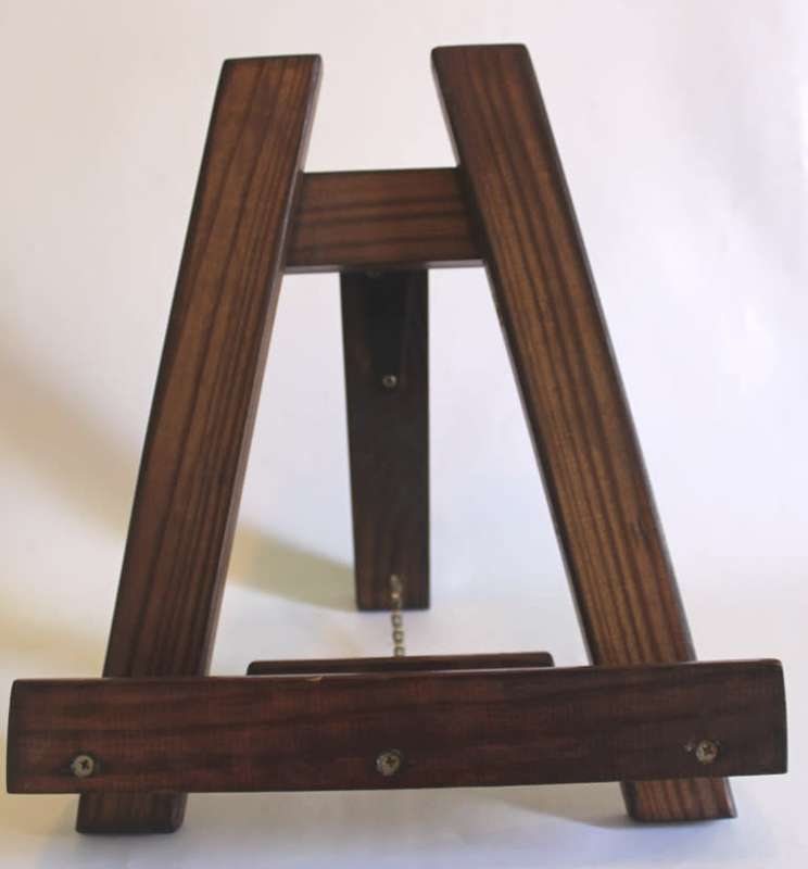 Dark Stained Wooden Easel for Picture Frames