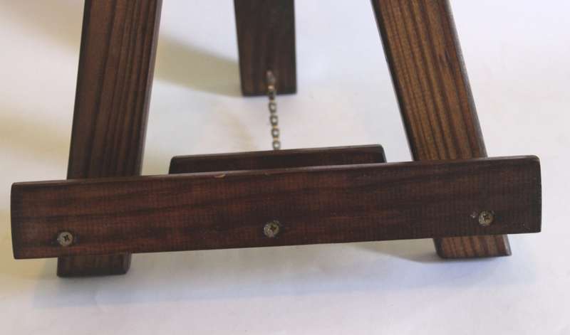 Dark Stained Wooden Easel for Picture Frames