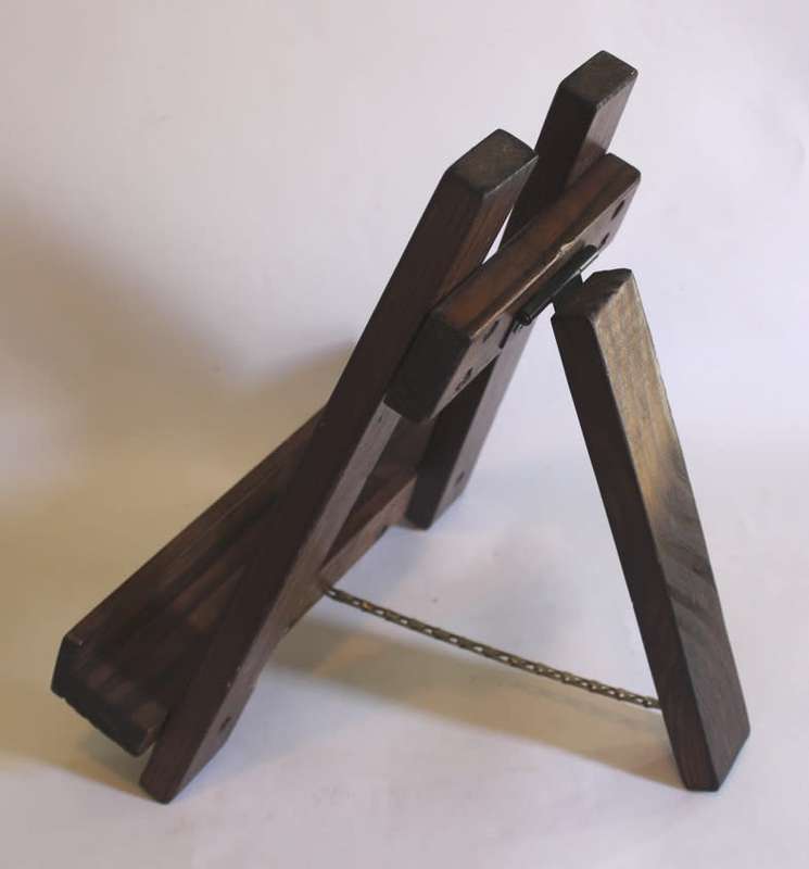 Dark Stained Wooden Easel for Picture Frames