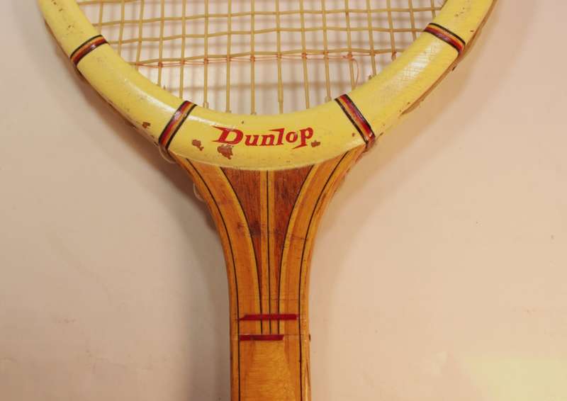 Vintage Dunlop Maxply Fort Wooden Tennis Racquet with Red Cover