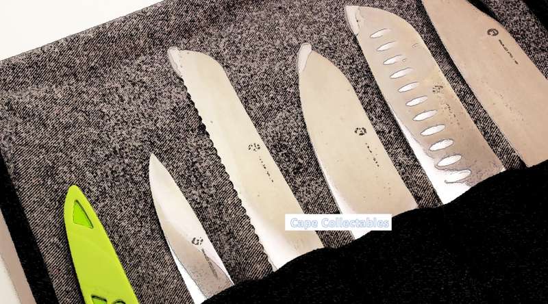 `Chef`s Knives: Set Of Kitchen Blades in Pouch Sketch Style` Original Digital Download Stock Photo