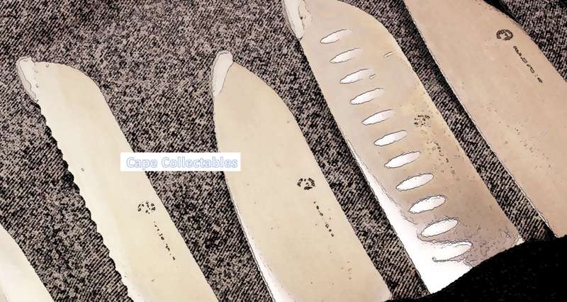 `Chef`s Knives: Set Of Kitchen Blades in Pouch Sketch Style` Original Digital Download Stock Photo