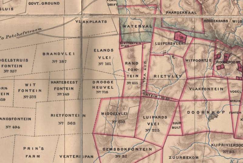 Pretoria & Heidelberg Goldfields 1887 Map by GA Troye Surveyor Digital Download