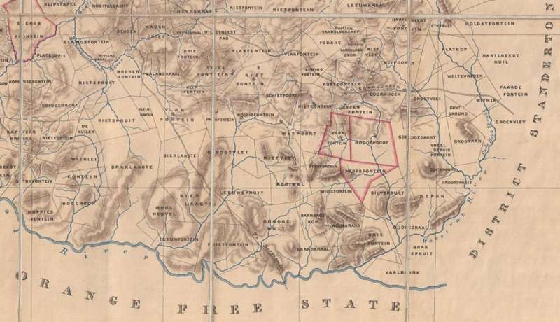 Pretoria & Heidelberg Goldfields 1887 Map by GA Troye Surveyor Digital Download