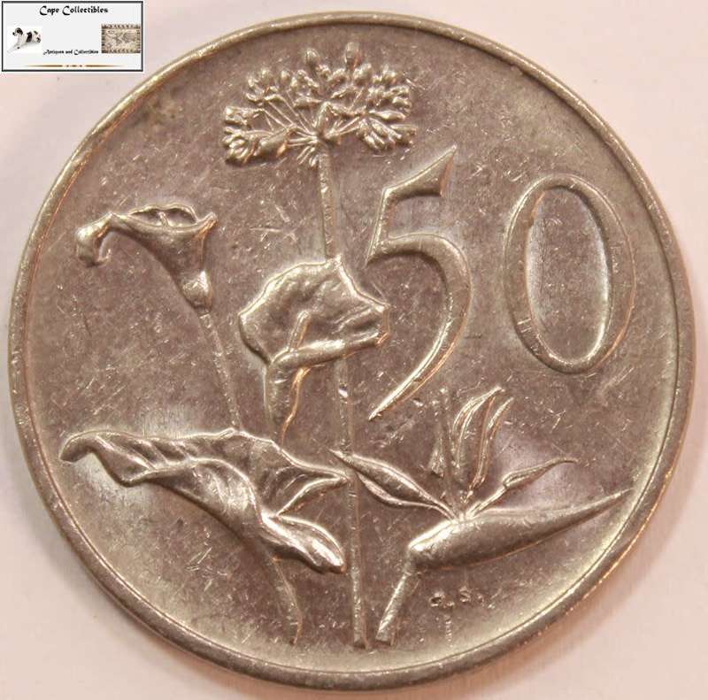 South Africa 50 Cent Coin 1989 Circulated