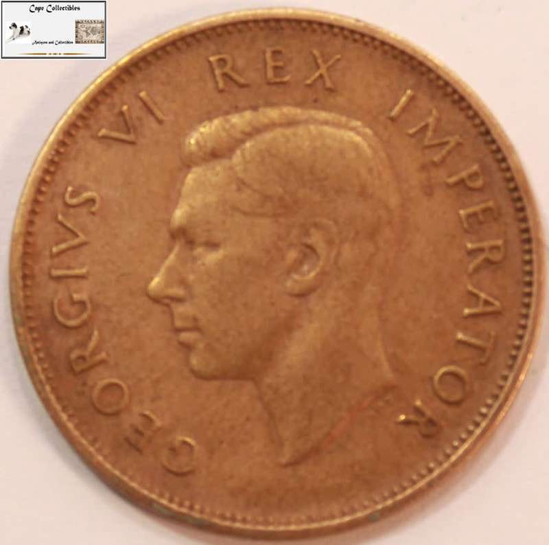 South Africa 1/2 Penny Coin 1942 Half Penny Circulated