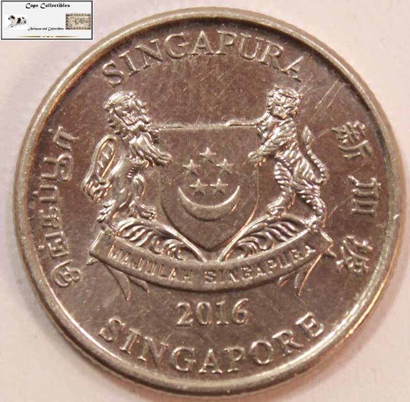 Singapore 20 Cent 2016 Coin Circulated