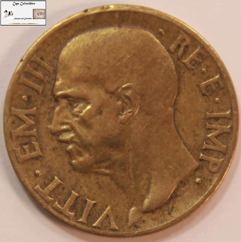 Italy 10 Centesimi 1939 Coin Circulated