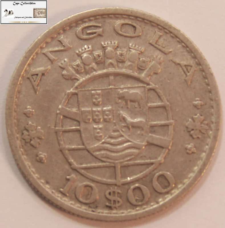 Angola 10 Escudos 1952 Coin Circulated