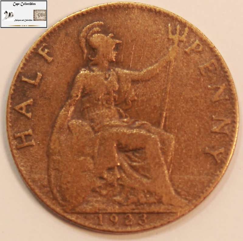 United Kingdom 1/2 Penny 1923 Coin Circulated