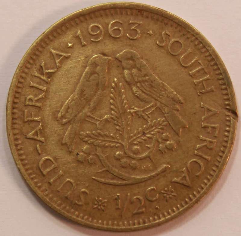 South Africa 1/2 Cent 1963 Coin Circulated