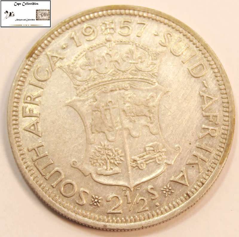 South Africa 2 1/2 Shillings 1957 Coin Circulated