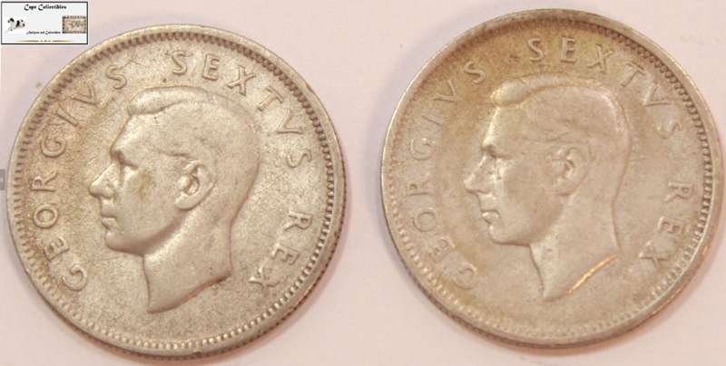 South Africa 1 Shilling 1951  x 2 (Two Coins) Circulated