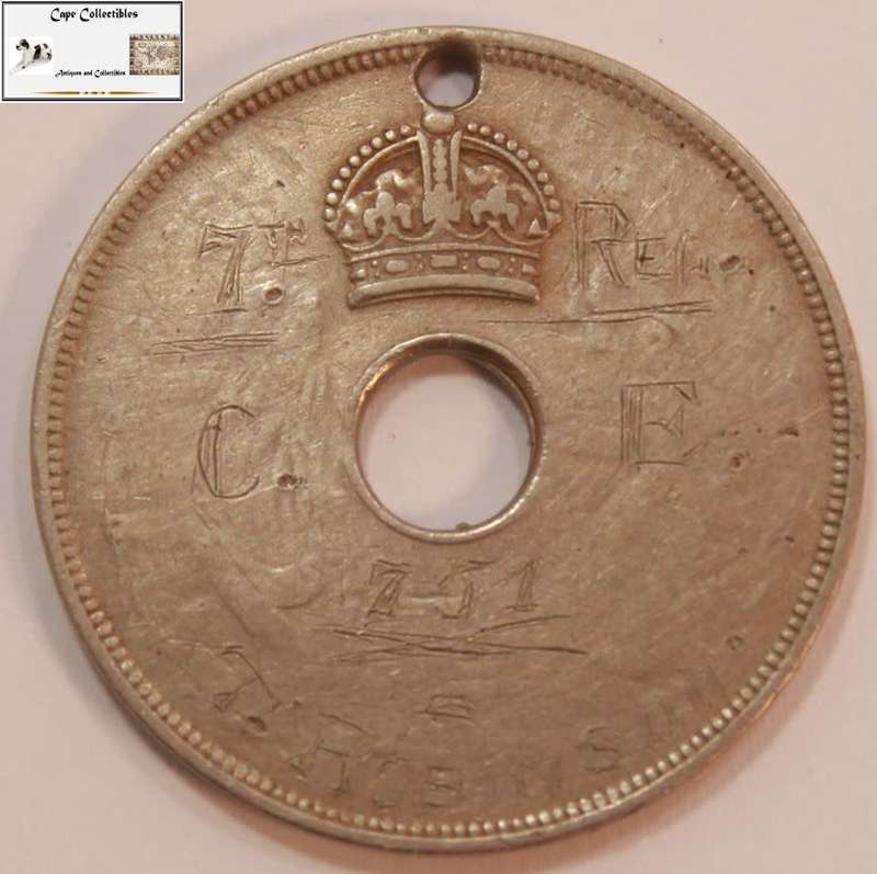 East Africa & Uganda Protectorates 10 Cents 1907 Coins Circulated (With Engraving)