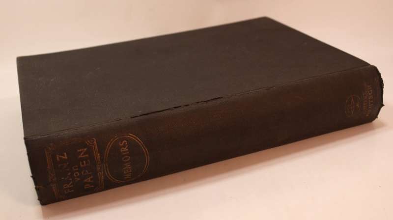 Memoirs by Franz Von Papen Hardcover Book