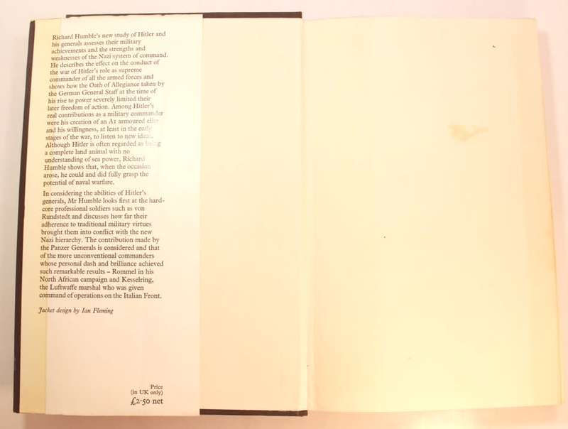 Hitlers Generals by Richard Humble Hardcover Book