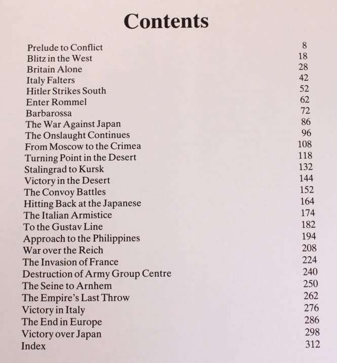 The Military History of World War II - Barrie Pitt Consultant Editor Hardcover Book