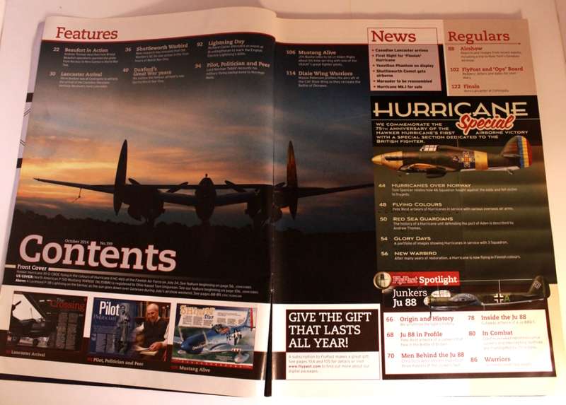 Flypast Aviation Heritage `Hawker Hurricane 75th Anniversary Special Issue` Magazine UK October 2014
