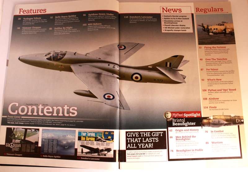 Flypast Aviation Heritage `Rolls Royce Spitfire / Tuskegee Airmen Tribute Edition` Magazine UK Decem