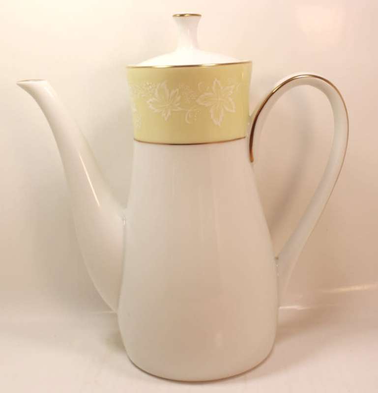 Vintage Noritake `Annulaire` 6689 Elegant Coffee Pot Made In Japan