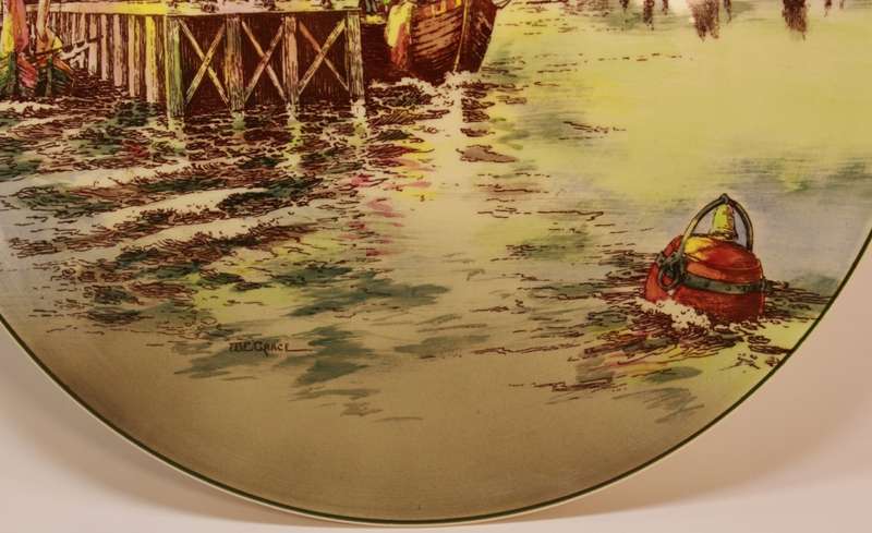 Vintage Royal Doulton `Home Waters` By W.E Grace D6434 Wall Plate