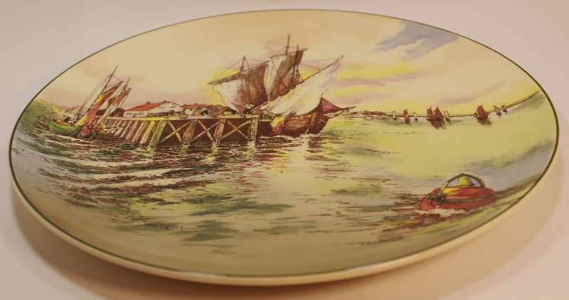 Vintage Royal Doulton `Home Waters` By W.E Grace D6434 Wall Plate