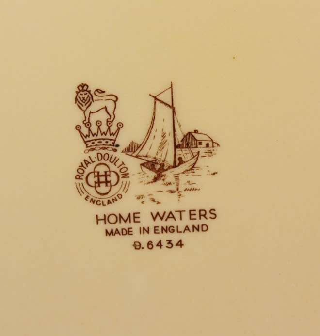 Vintage Royal Doulton `Home Waters` By W.E Grace D6434 Wall Plate