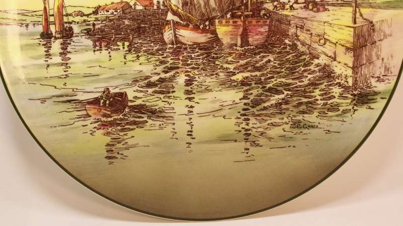 Vintage Royal Doulton `Home Waters` By W.E Grace D6434 Wall Plate