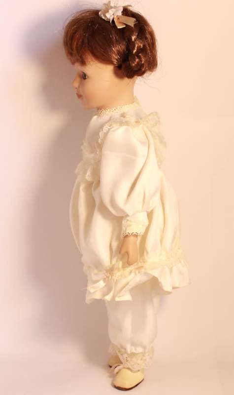 Hand Painted Porcelain Doll with Nightdress in Original Box